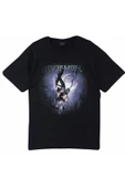 fame-stoned Nevermore Baskılı Unisex %100 Pamuk Siyah T-shirt thumbnail 1