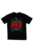 fame-stoned  Unisex Siyah Slayer Baskılı T-shirt thumbnail 1