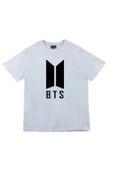 fame-stoned  Bts, K-pop Müzik Grubu Baskılı Unisex %100 Pamuk Beyaz T-shirt thumbnail 1