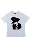 fame-stoned Marilyn Manson Baskılı Unisex %100 Pamuk Beyaz T-shirt thumbnail 1