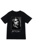 fame-stoned  Nirvana Müzik Grubu Baskılı Unisex %100 Pamuk Siyah T-shirt thumbnail 1