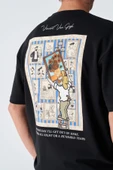fame-stoned  Vincent Van Gogh Baskılı, Nakışlı Unisex %100 Pamuk Ekru T-shirt - 5