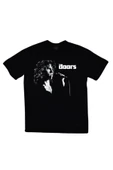 fame-stoned  The Doors Baskılı Unisex %100 Pamuk Siyah T-shirt thumbnail 1