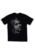 fame-stoned  Nirvana Müzik Grubu Baskılı Unisex %100 Pamuk Siyah T-shirt thumbnail 1