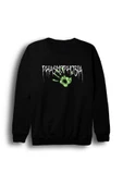 fame-stoned  Unisex Siyah Phasmophobia Baskılı Bisiklet Yaka Sweatshirt - 1