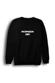 fame-stoned  Unisex Siyah Baskılı Bisiklet Yaka Sweatshirt - 1