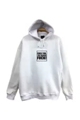 fame-stoned  Shameless Baskılı Unisex %100 Pamuk Beyaz Kapüşonlu Sweatshirt - 1