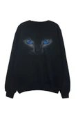 fame-stoned  Kedi Baskılı Sweatshirt - 1