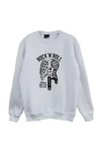 fame-stoned  Rock And Roll Baskılı Sweatshirt - 1