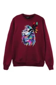 fame-stoned  Aslan Baskılı Sweatshirt thumbnail 3