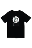 fame-stoned  Unisex Siyah Baskılı T-Shirt - 1