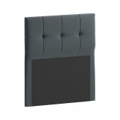 Mobpazar Helena Baza Başlık+Ortopedik Yatak Seti 90X190 cm Antrasit Renk Tek Kişilik S&uumlper Set - 6