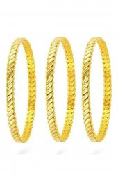 Altın Kaplama Burma Bilezik 6,4 Cm (3 Lü Set) - 1