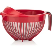 Qlüx İdeas Qmix Pirinç Süzgeci Kırmızı 3000ml 22cm - 1