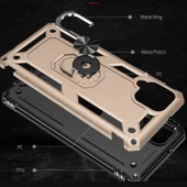 Galaxy M32 Kılıf Zore Vega Yüzüklü Standlı Zırh Kılıf thumbnail 9