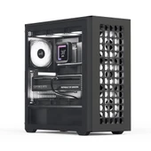 Aerocool D502A 4x12cm A-RGB Fanlı, Şık Mesh Ön Panel, Tempered Cam Yan Panel, USB Type-C, ATX - 1