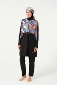 Tesmay 3009 Siyah Sporlycra Tam Boy Tasarım Tesettür Mayo thumbnail 1