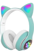 Led Işıklı Stn28 Kedi Kulak Bluetooth Wireless Kulaklık Kedi Kulak Sevimli Kablosuz - 2