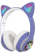 Led Işıklı Stn28 Kedi Kulak Bluetooth Wireless Kulaklık Kedi Kulak Sevimli Kablosuz - 4