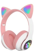 Led Işıklı Stn28 Kedi Kulak Bluetooth Wireless Kulaklık Kedi Kulak Sevimli Kablosuz - 5