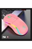BİLİŞİM BURADA QS-301 PEMBE 7200 DPI OYUNCU MOUSE - 1
