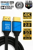 Bilişim Burada 10 METRE 4K ULTRA HD 2.0V ALÜMİNYUM BAŞLIK ALTIN UÇLU HDMİ KABLO - 1