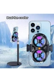 ÇİFT FANLI RGB IŞIKLI ALİMİNYUM TELEFON SOGUTMA SİSTEMİ (GAMİNG-TİKTOK-YOUTUBE-İNSTAGRAM)ULTRA GÜÇLÜ - 7