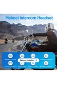 Q58 Max Dijitool Kablosuz Motosiklet Kaskı İnterkom Çift Sürücü İletişimi 500m Stereo Mp3 FM Radyo - 4