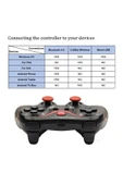 Wireless Kablosuz Oyun Kolu Bluetooth Joystick Gamepad Telefon Tutacağı Standlı - 4