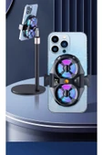 ÇİFT FANLI RGB IŞIKLI ALİMİNYUM TELEFON SOGUTMA SİSTEMİ (GAMİNG-TİKTOK-YOUTUBE-İNSTAGRAM)ULTRA GÜÇLÜ - 8