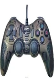 Bilişim Burada Siyah Yeşil Kamuflaj PL-2585 Double Shock Controller Usb Game Pad PC Oyun Kolu - 1