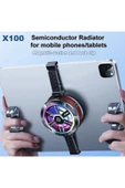 X100 Cep Telefonu Soğutma Fanı Radyatör Manyeti 2 IN 1 Evrensel Oyun için Tablet Soğutucu - 3