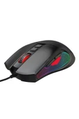G802 USB Siyah RGB Işıklı 7200dpi Gaming Oyuncu Mouse, 8 Tuşlu USB Örgülü Kablolu Gaming Mouse - 1