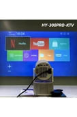 HY300 Pro KTV Karaoke mikrofon hoparlör sinema, oyun ve ev için taşınabilir LCD akıllı projektör. - 4