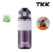 Tkk T1025 Çift Kullanım Pipetli/Rahat İçim Mor Tritan Matara 600ml thumbnail 1