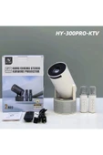 HY300 Pro KTV Karaoke mikrofon hoparlör sinema, oyun ve ev için taşınabilir LCD akıllı projektör. - 2