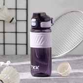 Tkk T1025 Çift Kullanım Pipetli/Rahat İçim Mor Tritan Matara 600ml thumbnail 3