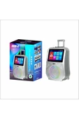 Android Dokunmatik Ekranlı Çift Mikrofon Karaoke Bluetooth Hoparlör Speaker Kumandalı RGB Işık GEDIG - 2