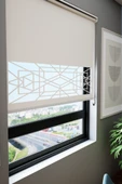Perdea Lazer Kesim Mat Stor Perde, Lazer Kesimli Klasik Serisi, C-9001 Beyaz Renk - 2