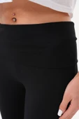 Kadın Pantolon İspanyol Paça Jarse Pamuklu Pantolon YÜKSEK-BEL-PANTOLON - 9