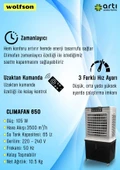 Wolfson Climafan 650 Uzaktan Kumandalı Hava Soğutucu - 2