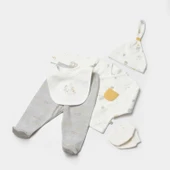 Bibaby Biorganic Penguin Club 5 Parça Hastane Çıkış Seti 62351 Ekru Gri - 2