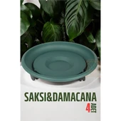 Tekerlekli Saksı Altığı 4 ADET 37 CM YEŞİL - 1