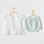 Andywawa AC25509 Love Family Müslin 2'Li Zıbın Set Mint - 1