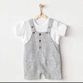 Andywawa AC25804 Jumpsuit Set Little King Salopet Takım Grey - 1