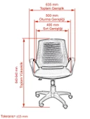 Atlas Plastik Ayaklı Fileli Ofis Büro Bilgisayar Çalışma Koltuğu Sandalyesi - 10