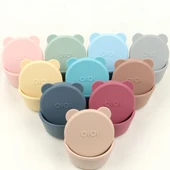 OiOi Silikon Kapaklı Mini Kase 2'Li Mini Bites Deep Blue / Powder Grey - 2