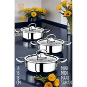 Sahan Tencere Mini Midi Maxi 3 lü SET - 1