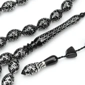 Oltu Taşı Koleksiyonluk Özel  İşlemeli Tespih thumbnail 2