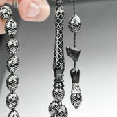 Oltu Taşı Koleksiyonluk Özel  İşlemeli Tespih thumbnail 4